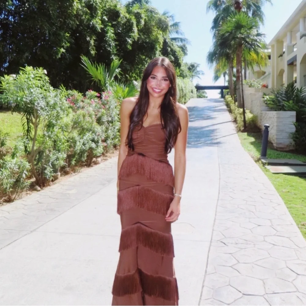 House of Harlow 1960 Brown Strapless Maxi Dress - Picture 5 of 5